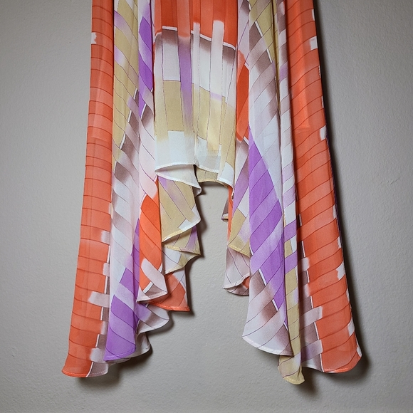 Guess Isabel Asymmetrical Pattern Strapless Dress - Picture 6 of 10